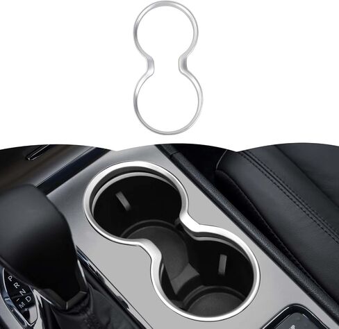 Carbon Fiber Cup Holder Trim Cover Frame Decorative Interior Accessories for Jeep Grand Cherokee 2011-2021 in Saudi Arabia