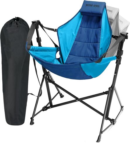 Wise Owl Outfitters Ultimate Comfort Camping Hammock Chair - Adjustable Height, Backrest, and Padded Seat - Perfect for Short & Tall Adventurers - Green in Saudi Arabia