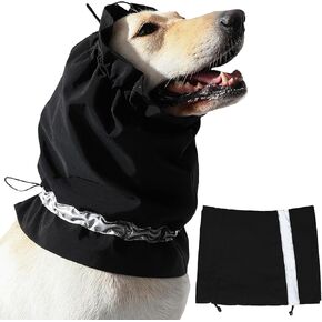 Dog Calming Hoodie, Dog Hematoma Ear Wrap, Dog Windproof Rainproof Reducing Noise Hat, Warm Dog Ear Cover Winter Hat, Dog Ear Covers for Bath, Thunderstorms