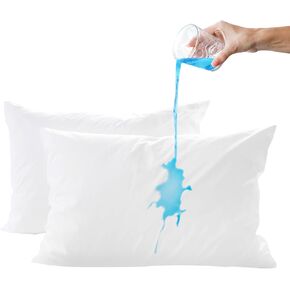 100% Waterproof Pillow Protector, Pillow Case Protector with Zipper, Soft Comfortable Pillow Covers Standard Size, 20 x 26, 4 Pack