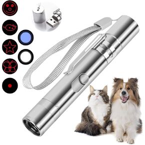 TBTeek Cat Toys Rechargeable, Cat Toys for Indoor Cats,7 Adjustable Lights&Pattern Interactive Cat Toy,Portable Funny Kitten Toy for Training Play Exercise（2 Pack ）