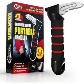 Car Handle Assist - Portable, Non-Slip Mobility Aid for Seniors, Elderly & Injured - Provides Extra Support for Safe Entry & Exit - Lightweight, Heavy Duty Vehicle Support Handle