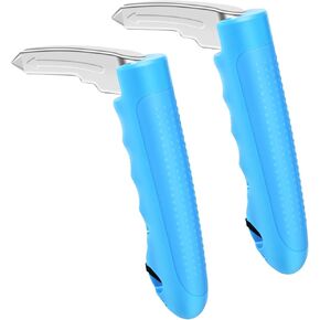 2 Pack Car Door Handle for Elderly, Car Handle Assist for Seniors, 3 in 1 Auto Cane Portable Vehicle Support Handle, Seatbelt Cutter, Window Breaker, Car Grab Handle Up to 450 Pounds（Blue）