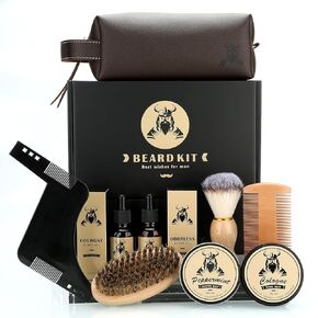 Beard Care Kit Gifts for Men, 9 Pcs Beard Grooming Kit, Beard Club Kit is a Unique Men's Gifts for Men Dad Husband Boyfriend, Father's Day Anniversary Birthday Christmas Gifts Ideas for Dad Him Boss