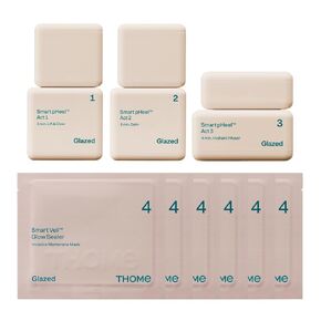 THOME Program Action Mask Kit | 4-Step Facial Kit at Home for Skin Care Routine | Hydrating, Nourishing & Exfoliating with AHA, BHA, PHA & LHA | Korean Skin Care (6 Sheets) in Saudi Arabia