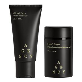 Anti-Aging Skin Care Gift Set for Dry Skin, Cloud Care Duo with Cream Oil Facial Cleanser and Weightless Face Moisturizer, Agency by Curology