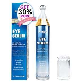 Caffeine Eye Cream for Dark Circles, Pro-Retinol Eye Serum Anti Aging to Reduce Wrinkles & Puffiness & Fine Lines, Under Eye Bags 360° Rolling Massage, 0.67 fl oz / 20 mL
