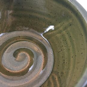 Ceramic Shaving Bowl for Men in Jade Green