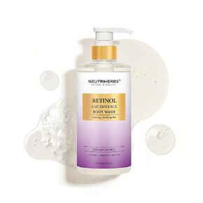 Neutriherbs Retinol Body Wash, Anti Aging/Renewing Shower Gel For Women And Men, Daily Shower Soap With Peptides, Vitamin E, Aloe Vera - Orange Blossom Scent 16.9 Fl.Oz