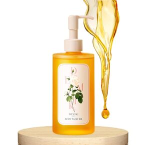 Hydrating Body Wash for Sensitive & Dry Skin, White Rose Scent, Nourishing Shower Oil for Women, Winter Moisture Care, Sulfate-Free, Paraben-Free, Dye-Free, 10 fl oz