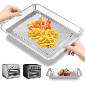GXF Air Fryer Tray Replacement for Cuisinart TOA-95 Toaster Air Fryer Convection Oven, 14.5 * 11.6'' Non-stick Mesh Air Fryer Stainless Steel Basket Wire Rack Accessories Parts, Dishwasher Safe