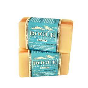 Handmade Goat Milk Soap 2 Bars- BOGUE No.33 WELLNESS Anti-Aging Blend Revitalizing Rosehip Oil & Essential Oils of Carrot Seed, Sandalwood, Pepper, Frankincense & Myrrh hydrate & smooth skin