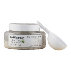 TSA Handmade All Natural Deep Cleansing Cool Cucumber Sea and Kaolin Clay Face Mask, Peel Off, Moisturize, Hydrate, Christmas, Mom, Woman, Birthday, Party Favor Gift, 1.2 oz