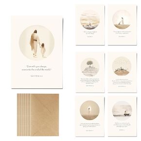 Christian Greeting Cards Set of 6 with Envelopes | Scripture Keepsake Cards, Frameable Bible Verse Art Prints, Inspirational Faith-Based Gifts for Women & Men (5"x7" Faithful Best-Seller Set)