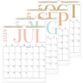S&O Modern Vertical 2025 Wall Calendar - Tear-Off Monthly Calendar - 18 Month Academic Wall Calendar - Hanging Calendar to Track Anniversaries & Appointments - 13.5"x10.5"in