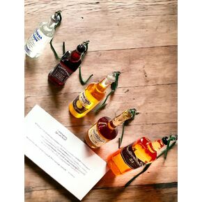 Ornament Mini- 20 set, 1 inch tall Wine Miniature Bottle Ornament 1 inch tall, Christmas Decor, Christmas Ornament, Christmas Gift Idea, Christmas Tree Ornament