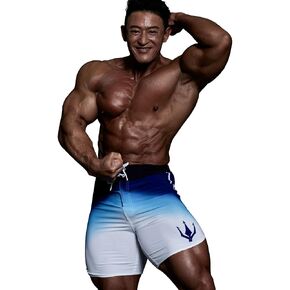 FIED IFBB 16inch Mensphysique Board-Shorts Posing Trunks Competition Swim Summer NPC (30)