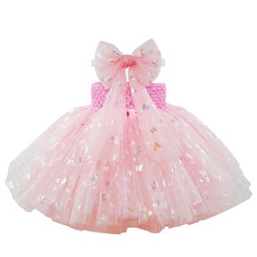 Infant Baby Girls 1st Birthday Outfits Christmas Romper + Tutu Skirt with Headband Toddler Princess Dress (Blue-half)