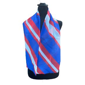 HBCU Howard University Red Blue Chiffon Neck Scarf 48in x 8in (HBCU_Howard_Red)