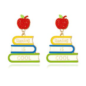 Cat Book Earrings as Book Lovers Gifts for Readers, Acrylic Dangle Earrings as Bookish Gifts for Cat Lovers, Teacher Earrings as Librarian Teacher Appreciation Graduation Back to School Gifts
