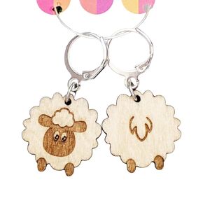 علامات خلفية أمامية من Silly Sheep RS/WS للحياكة أو الحياكة | مصنوع يدويًا بواسطة تصميمات جميلة دافئة | ملحقات الكروشيه المتماسكة، علامات غرز القفل القابلة للإزالة، حاملات غرز ماركر لحافظة المشروع