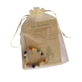 7 Archangel Protection Bracelet with Sodalite, Aventurine, Rose Quartz, Agate, Aragonite, Howlite, Fire Agate, Murano Glass