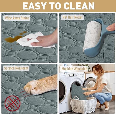ZNSAYOTX Ultimate Cozy Blankets (30"x70") 100% Waterproof Sofa Mat Blanket for Dog Pets, Bed Couch Protector with Non-Slip Back Washable Durable, Pee Scratch Proof Easy to Clean (Dark Grey) in Saudi Arabia