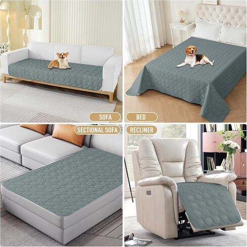ZNSAYOTX Ultimate Cozy Blankets (30"x70") 100% Waterproof Sofa Mat Blanket for Dog Pets, Bed Couch Protector with Non-Slip Back Washable Durable, Pee Scratch Proof Easy to Clean (Dark Grey) in Saudi Arabia