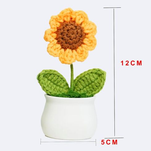 Handmade Mini Positive Crochet Animals,Cute Emotional Support Bee with Wooden Base,Funny Stuff Knitted Doll Stitch Gifts Under 10 Dollars for Women Friend Teen Girl Graduation Birthday Decoration in Saudi Arabia