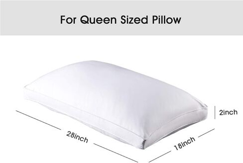 STONECREST Gusseted Pillow Protector - 1 PC, Zipper Premium Gusset Pillow Encasement Covers(300tc Sateen-Gusset, Queen) in Kuwait