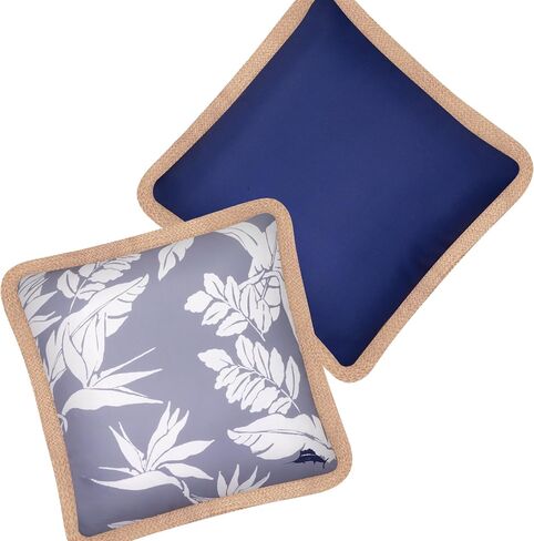 Tommy Bahama Pack of 2 Premium Water-Resistant 18" x 18" Indoor/Outdoor Decorative Pillows with Inserts – Perfect for Patio Furniture, Poolside, and Outdoor Lounging (Navy) in Kuwait