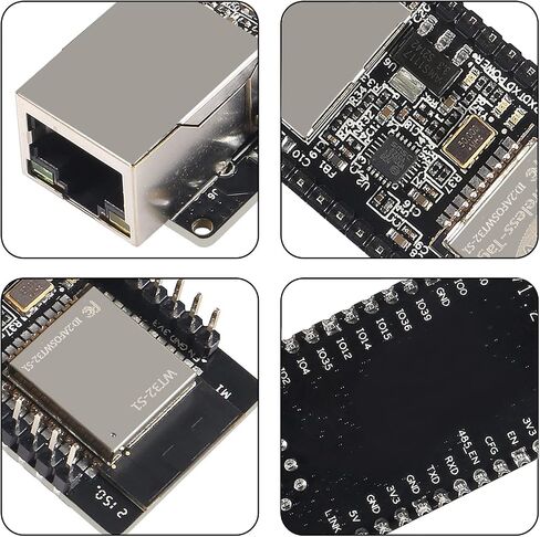 WT32-ETH01 ESP32 Module Ethernet WiFi Bluetooth Development Board WT32-ETH01 Embedded Serial Port to Ethernet Converter Serial to WiFi&Bluetooth MCU Module Pack of 1 in Saudi Arabia