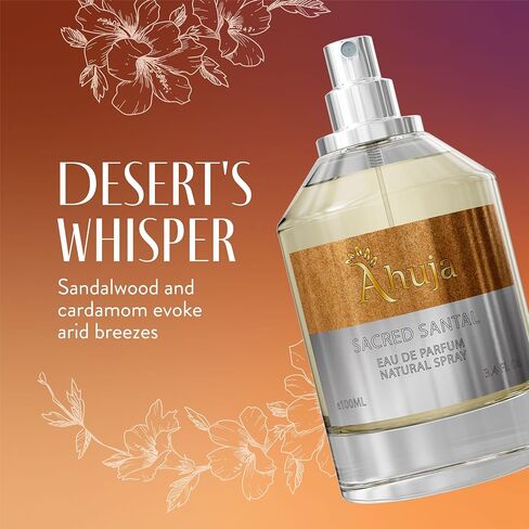 عطر أهوجا ساكريد سانتال أو دو بارفان 3.4 أونصة سائلة - عطر شامل للجنسين له ولها، عطر للجنسين، مناسب لجميع الجنسين، عطر للجنسين للمغامرين - رائحة خشبية ترابية مع روائح حارة in Saudi Arabia