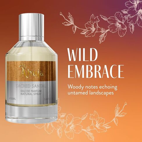 عطر أهوجا ساكريد سانتال أو دو بارفان 3.4 أونصة سائلة - عطر شامل للجنسين له ولها، عطر للجنسين، مناسب لجميع الجنسين، عطر للجنسين للمغامرين - رائحة خشبية ترابية مع روائح حارة in Saudi Arabia
