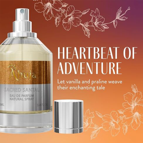 عطر أهوجا ساكريد سانتال أو دو بارفان 3.4 أونصة سائلة - عطر شامل للجنسين له ولها، عطر للجنسين، مناسب لجميع الجنسين، عطر للجنسين للمغامرين - رائحة خشبية ترابية مع روائح حارة in Saudi Arabia