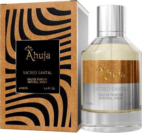 عطر أهوجا ساكريد سانتال أو دو بارفان 3.4 أونصة سائلة - عطر شامل للجنسين له ولها، عطر للجنسين، مناسب لجميع الجنسين، عطر للجنسين للمغامرين - رائحة خشبية ترابية مع روائح حارة in Saudi Arabia