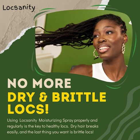 Locsanity Daily Moisturizing Refreshing Spray - Rose Water and Peppermint Hair Scalp Moisturizer for Locs and Dreadlocks (12oz) in Saudi Arabia