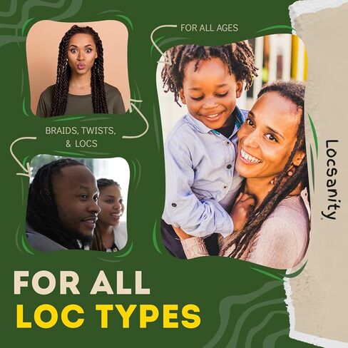 Locsanity Daily Moisturizing Refreshing Spray - Rose Water and Peppermint Hair Scalp Moisturizer for Locs and Dreadlocks (12oz) in Saudi Arabia