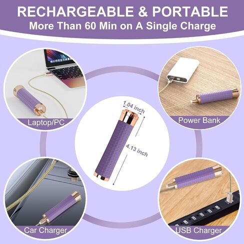 Facial Hair Remover for Women, Painless Rechargeable Hair Removal Device, Comes with 2 Replacement Heads, Portable Electric Shaver/Razor for Face, Chin, Upper Lip, arms and Peach Fuzz (Purple) in Saudi Arabia