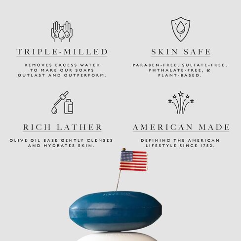 Caswell-Massey Natural Bar Soap for Men & Women, Moisturizing Body Soap Bar for All Skin Types, Made with Essential Oils & Plant-Based Formula for Soft Skin, Woodgrain Sandalwood, 3x5.8 oz Gift Set in Saudi Arabia