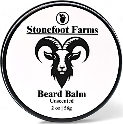 Beard Balm - Unscented - Beard Wax with Natural Oils & Butters - Leave in Conditioner and Beard Straightener for Men - Softens & Nourishes Beard and Mustache, Reduces Frizz, Shapes Beard - Made in USA in Saudi Arabia