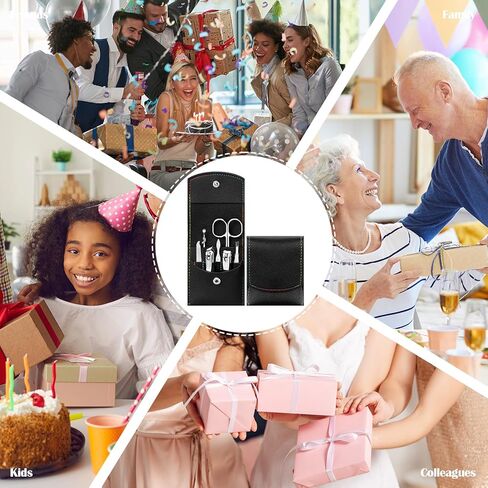 Geosar 50 Set Travel Manicure Kit Nail Clippers Pedicure Professional Nail Care Tools Stainless Steel Grooming Nail Set with Portable Travel Case Gifts for Family(Black) in Kuwait