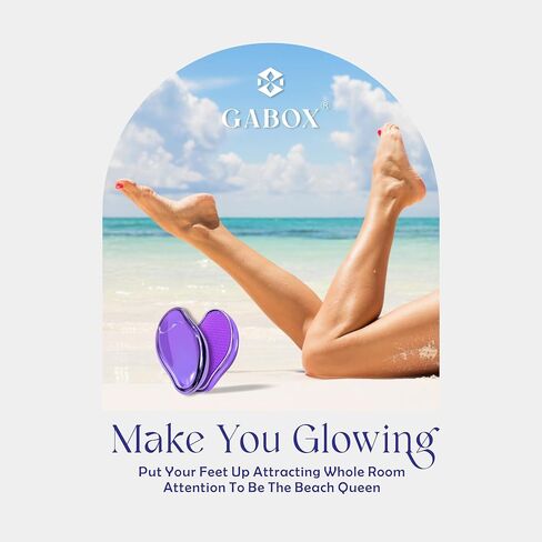 GABOX Nano Glass Pro Foot File - Callus Remover for Feet - Heel Foot Scrubber Dead Skin Exfoliator - Pedicure SPA Tool for Women & Men - Removedor de Callos en Los Pies - Crystal Purple in Kuwait