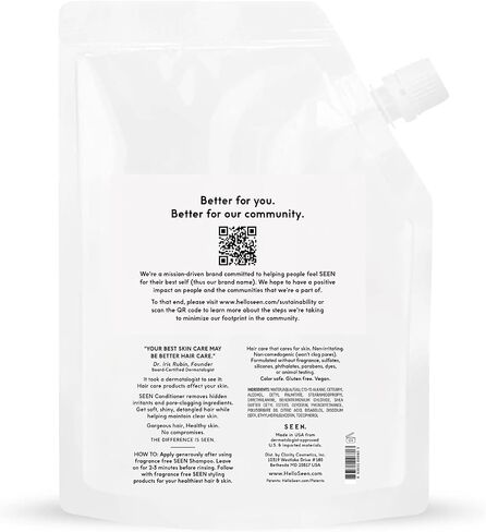 SEEN Conditioner Eco-Refill - Scented- Non-Comedogenic & Sulfate-Free Hair Conditioner- Dermatologist-Developed -Safe for Sensitive & Acne Prone Skin in Saudi Arabia