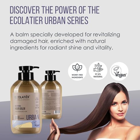 Natural Balm Restoring for Damaged Hair - Argan Oil Hair Conditioner, Deep Conditioner for Dry Damaged Hair, Vegan, Sulfate-Free, Hydrating Hair Balm, 97.5% Natural in Saudi Arabia