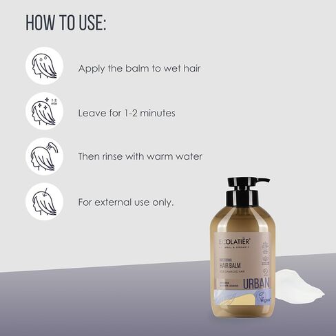 Natural Balm Restoring for Damaged Hair - Argan Oil Hair Conditioner, Deep Conditioner for Dry Damaged Hair, Vegan, Sulfate-Free, Hydrating Hair Balm, 97.5% Natural in Saudi Arabia
