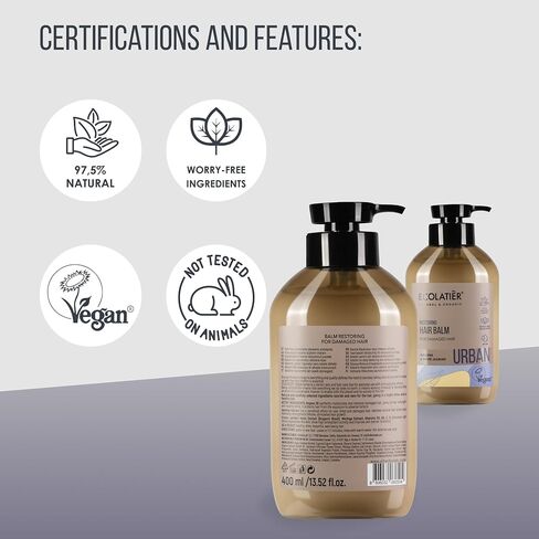 Natural Balm Restoring for Damaged Hair - Argan Oil Hair Conditioner, Deep Conditioner for Dry Damaged Hair, Vegan, Sulfate-Free, Hydrating Hair Balm, 97.5% Natural in Saudi Arabia