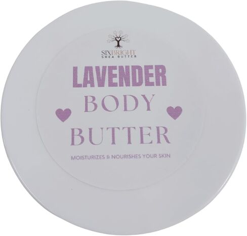 Sixbright Whipped Body Butter Cream-Deep Nourishing, Vegan, Hydrating-For All Skin Types-Women Organic Ingredients-Zero Artificial Fragrance-For Stretch Marks Dry Skin (8oz., LAVENDER) in Saudi Arabia