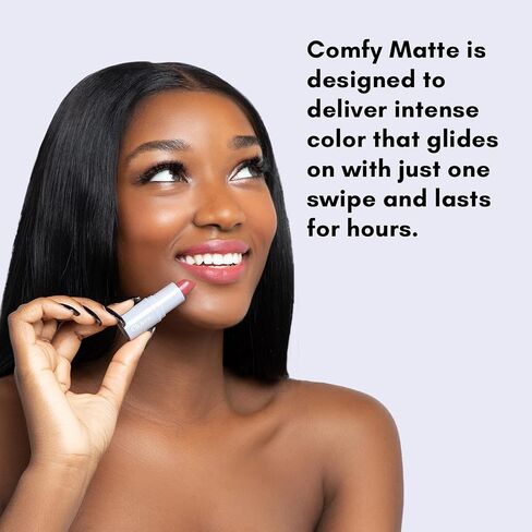 Clover Comfy Matte Lipstick | Non Drying Lipstick, Moisturizing And Lightweight, High Pigmented Lipstick | Cruelty-Free & Vegan Lip Makeup | Shade - Bunny in Saudi Arabia
