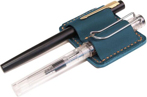 Handmade Leather Pen Holder Clip Notebook Pen Loop Stylish, Leather Pen Holderfor Books, notebook pen pencil holder clip and Practical Pen Organizer (Brown) in Kuwait